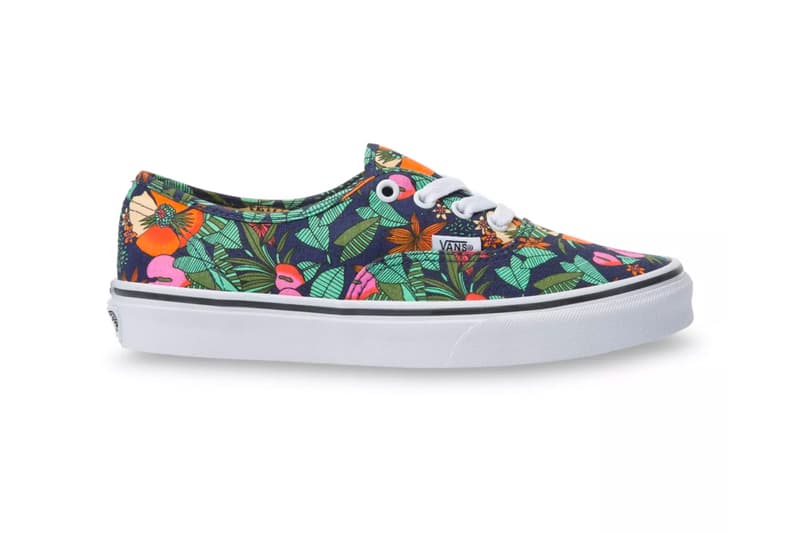 vans floral multi tropic slip on sk8 hi authentic old skool sneakers summer spring graphic print