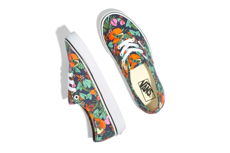 vans floral multi tropic slip on sk8 hi authentic old skool sneakers summer spring graphic print