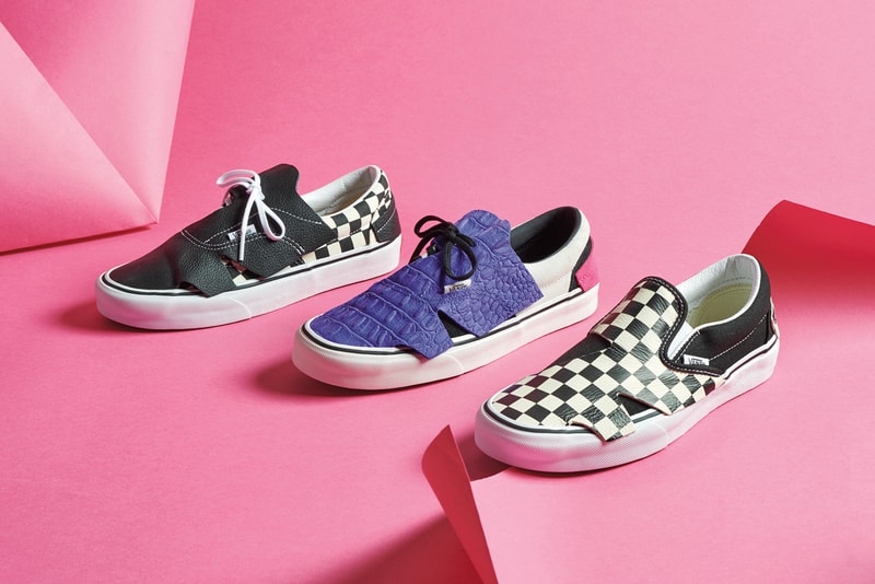 vans era slip on origami pack checkerboard black white purple pink croc leather release date info photos price