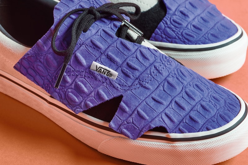 vans era slip on origami pack checkerboard black white purple pink croc leather release date info photos price