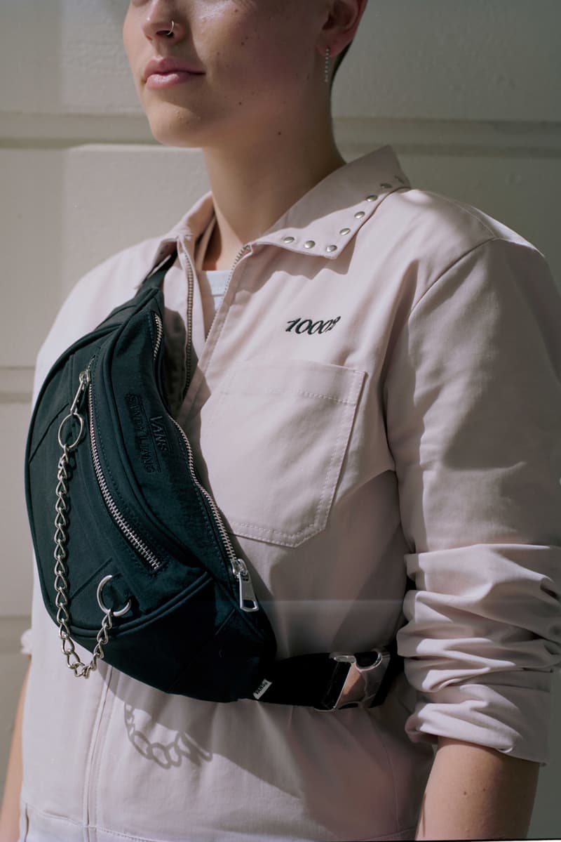 Sandy Liang x Vans Footwear & Apparel Collection Apparel Old Skool Platform Slip-Ons Classic Tartan Fur Velour Pink Jumpsuits Crossbody Bags Shearling Polka Dots Jackets Bucket Hats