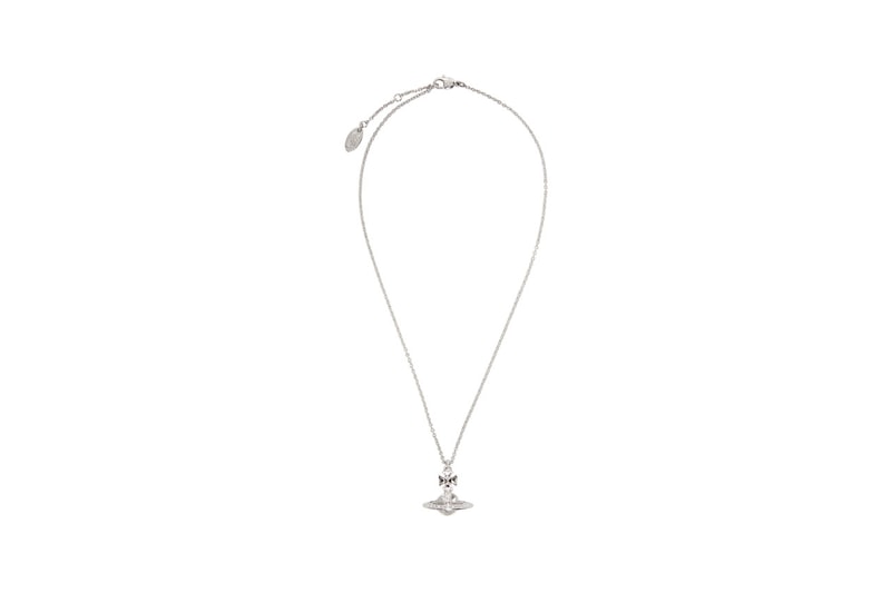 vivienne westwood silver crystal small orb pendant necklace hecuba ornella double-sided pendant brass swarovski crystal perspex 