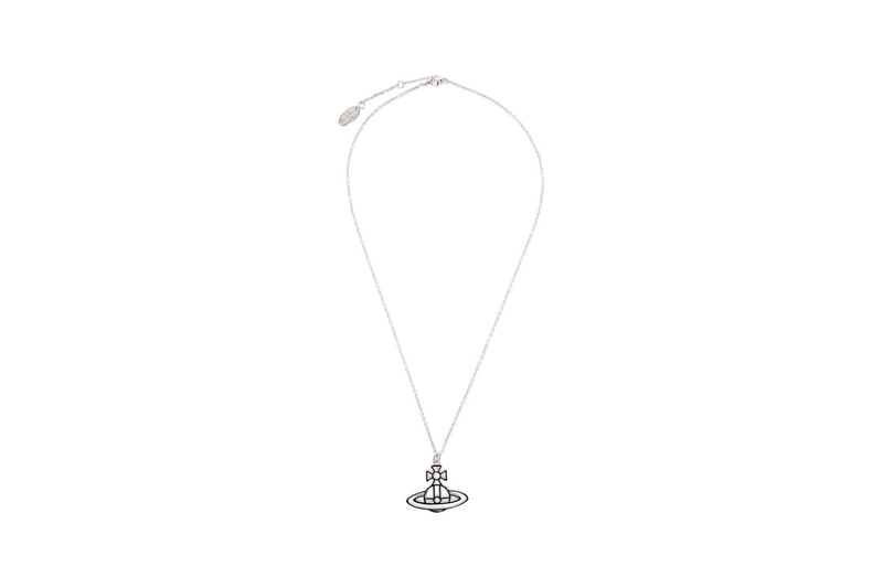 vivienne westwood silver crystal small orb pendant necklace hecuba ornella double-sided pendant brass swarovski crystal perspex 
