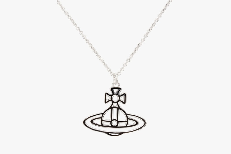 vivienne westwood silver crystal small orb pendant necklace hecuba ornella double-sided pendant brass swarovski crystal perspex 
