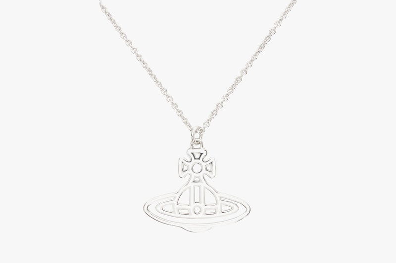 vivienne westwood silver crystal small orb pendant necklace hecuba ornella double-sided pendant brass swarovski crystal perspex 