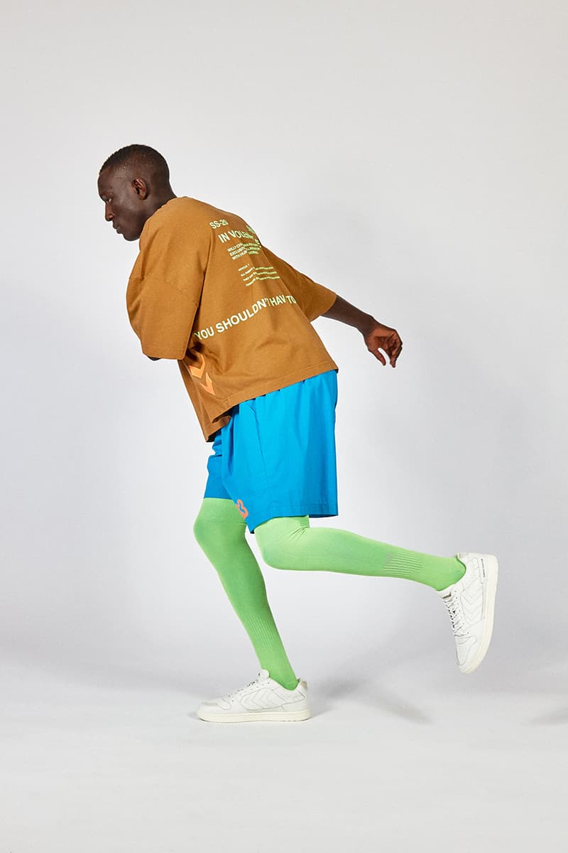 Willy Chavarria x hummel Spring/Summer 2020 Collection Lookbook Release Information Collaboration Sportswear Brotherhood Theme Mexican-American Designer Danish Sports Brand Colors Football Inspiration