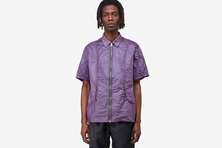 1017 ALYX 9SM Drops Sleek Crinkle-Effect Nylon Shirt for SS20