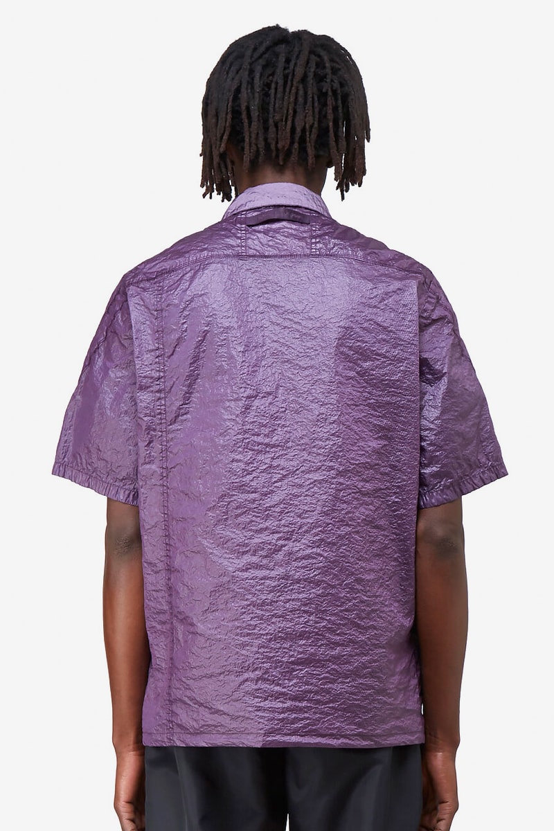 1017 ALYX 9SM Purple Crinkle-Effect Nylon Shirt Release Info LN-CC where to buy matthew m. williams silver-tone metal zipper 