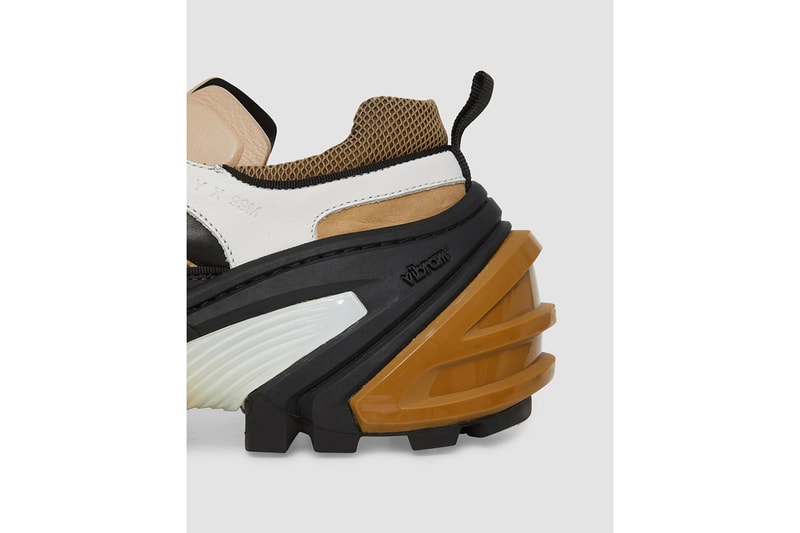 1017 ALYX 9SM Indivisible Leather Sneakers "Camel" AA-U-SN-0009-L-E02_BRW0004 Release Information Drop Date Closer Look Matthew M. Williams Vibram Sole Unit PVC Details NYC TPU heel insert