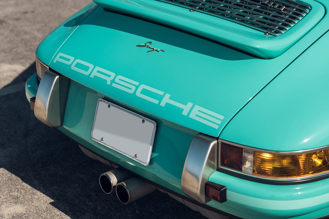 1991 Porsche 911 "Malibu" Reimagined by Singer RM Sotheby's Auction $875,000 USD For Sale Custom Rework Vintage German Sportscar Supercar Classic "Mintarrini" Colorway 4.0-liter engine Fuchs Wheels Rims Ed Pink Racing