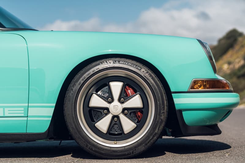 1991 Porsche 911 "Malibu" Reimagined by Singer RM Sotheby's Auction $875,000 USD For Sale Custom Rework Vintage German Sportscar Supercar Classic "Mintarrini" Colorway 4.0-liter engine Fuchs Wheels Rims Ed Pink Racing