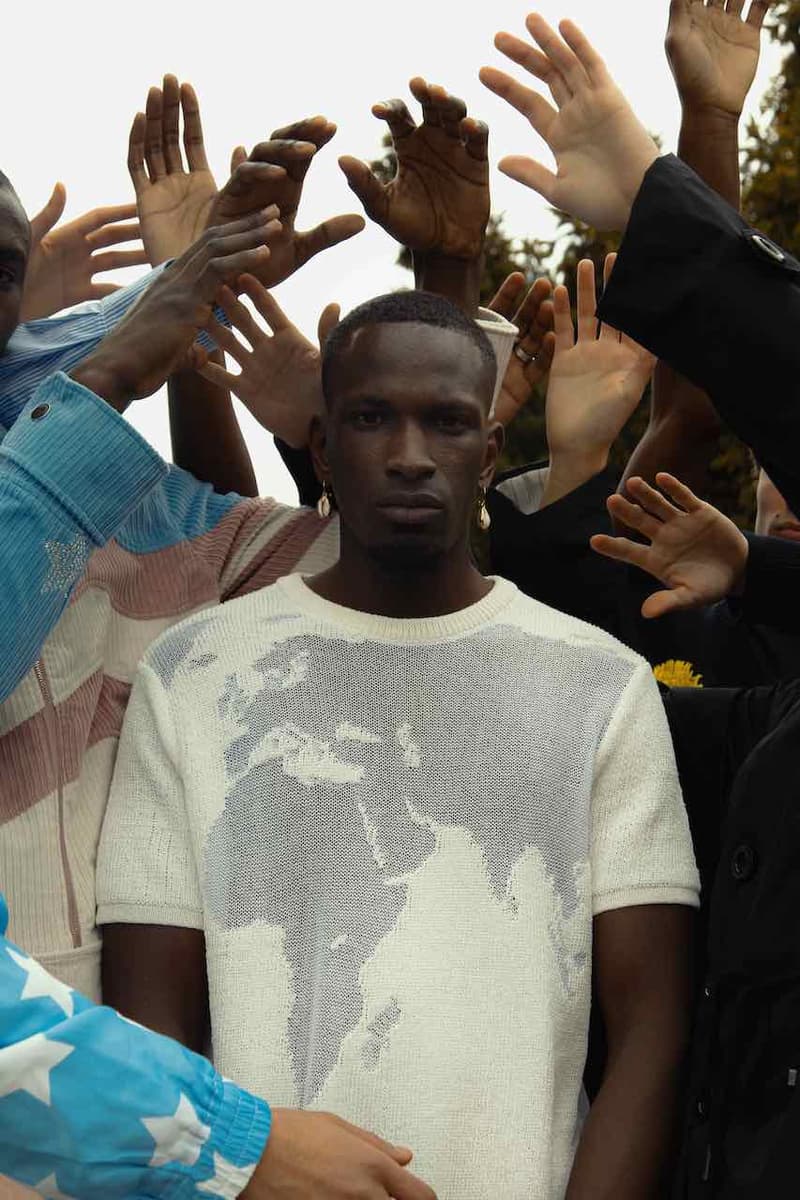 3.PARADIS Spring/Summer 2020 "Three Little Birds" Collection Fashion Story Lookbook Imagery Campaign Menswear Identity Diversity Culture Outerwear Sweaters T-Shits Graphic Prints Release Information First Look Rashidi Noah ahuel Serrano, Coco Diarra, Cheikne Traore, Basil Ekang, Ivan Lefort Adam Mickael
