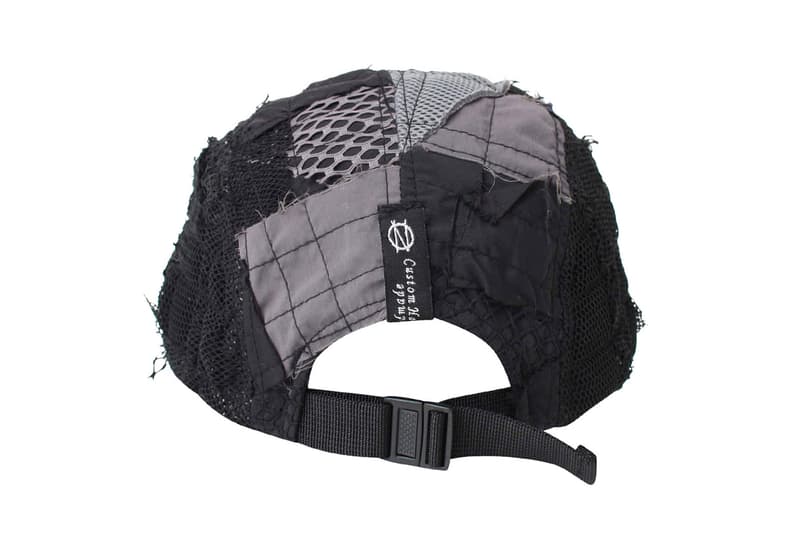 99%IS- 99percentis Drops Custom Handmade Patchwork Cap in Black one of one hat headwear accessories bajowoo korean fashion mesh nylon panels stitching LIVE MY L1FE