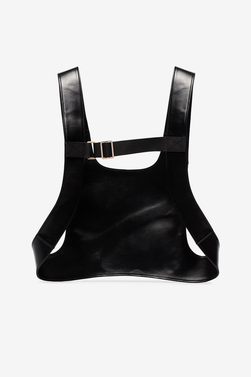 A COLD WALL Black Leather Harness Bag accessories menswear streetwear nylon spring summer  brutalist 2020 collection samuel ross designer geometric functional technical