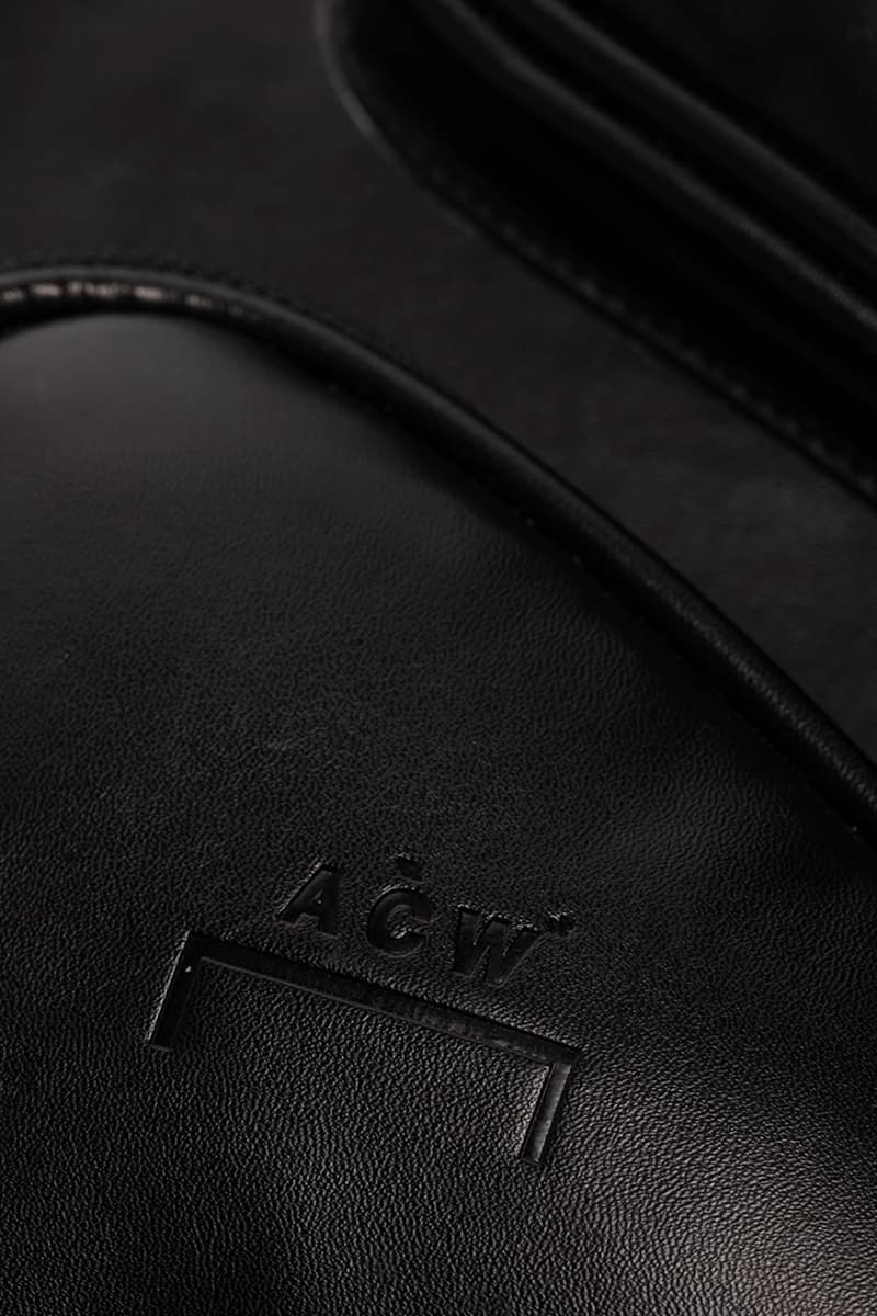 A COLD WALL Black Leather Harness Bag accessories menswear streetwear nylon spring summer brutalist 2020 collection samuel ross designer geometric functional technical