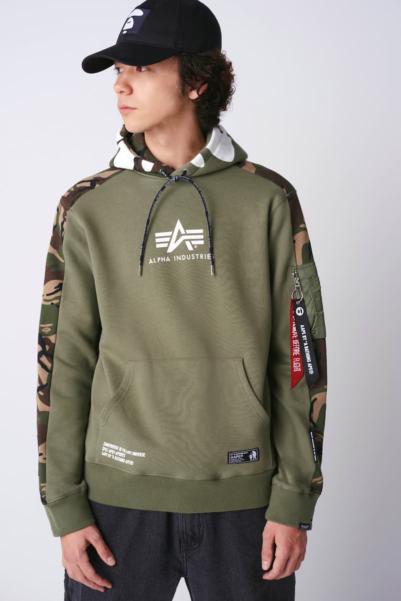 AAPE x Alpha Industries Spring/Summer 2020 Collaboration collection ss20 jacket hoodie apparel