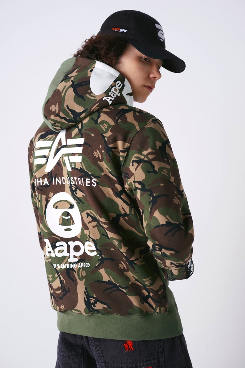 AAPE x Alpha Industries Spring/Summer 2020 Collaboration collection ss20 jacket hoodie apparel