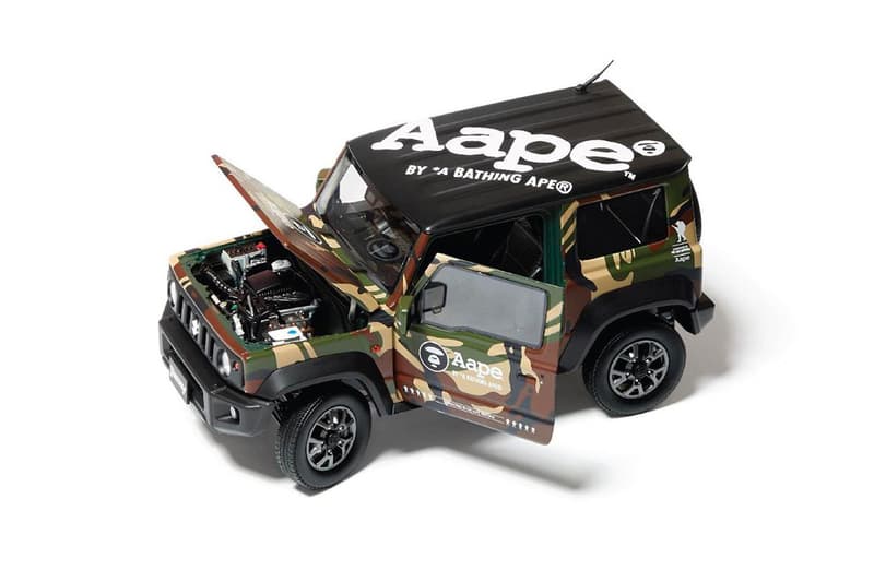 AAPE x SUZUKI Jimny Scale Model Info camouflage BAPE A Bathing APE IT HK SUVS 4x4 off-road