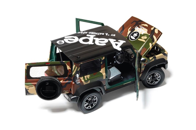 AAPE x SUZUKI Jimny Scale Model Info camouflage BAPE A Bathing APE IT HK SUVS 4x4 off-road 