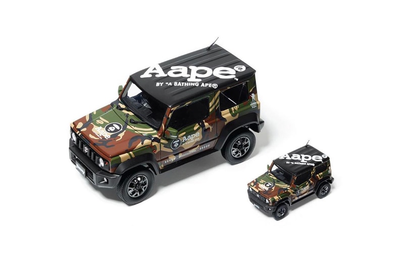 AAPE x SUZUKI Jimny Scale Model Info camouflage BAPE A Bathing APE IT HK SUVS 4x4 off-road 