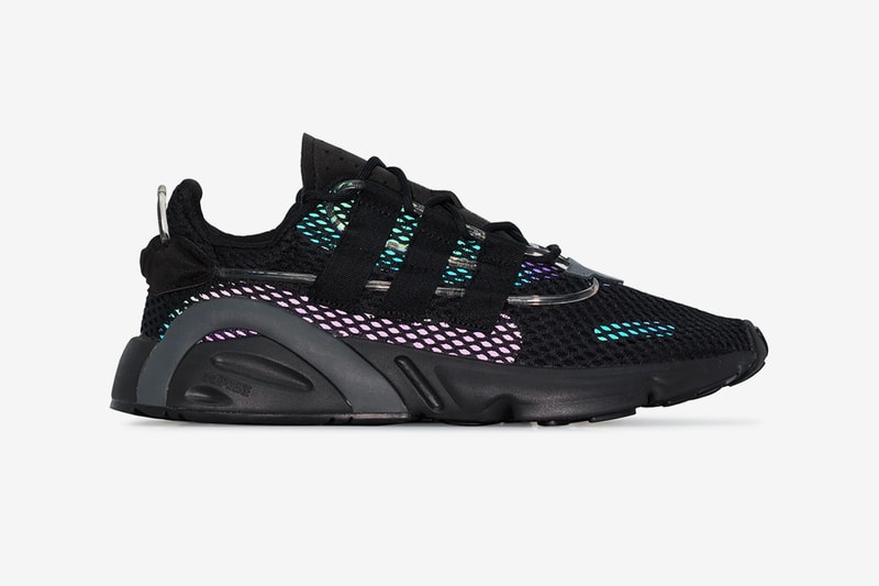 adidas LXCON Core Black Multi shoes sneakers footwear kicks trainers runners menswear streetwear spring summer 2020 collection teal purple iridescent mesh 1990 silhouette