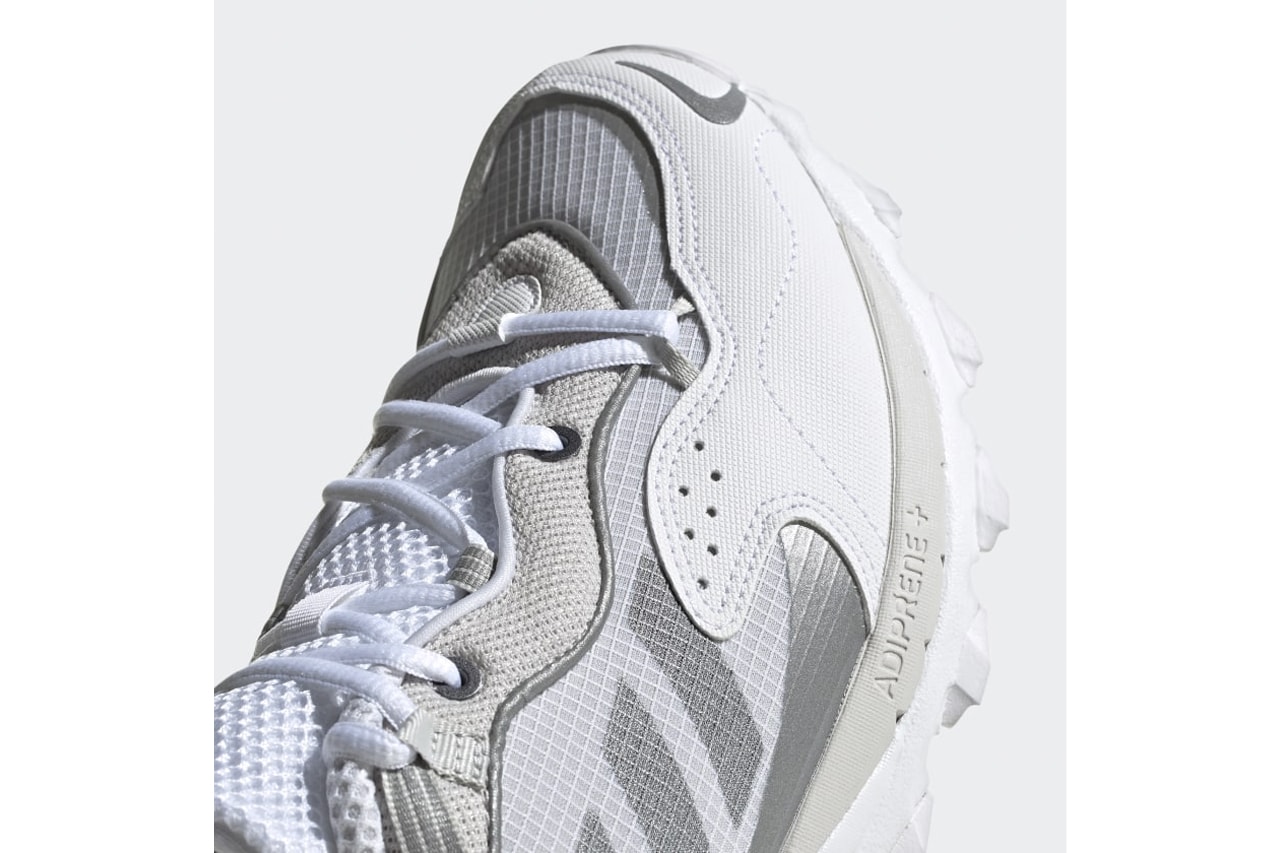 adidas Originals RESPONSE HOVERTURF GF6100AM "Core White/Silver Metallic" Sneaker Release Information First Look Three Stripes Gardening Pack Retro adiPRENE Technology Drop