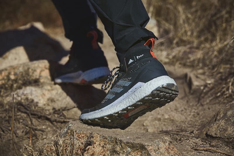 adidas Terrex Free Hiker Parley Release Information First Look Outdoors Shoe Footwear Sneaker News Drop Date High Top BOOST Technology Parley Ocean Plastic Yarn upcycled waste sustainability hiking boot