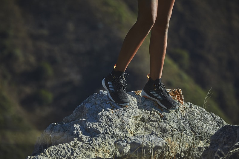 adidas Terrex Free Hiker Parley Release Information First Look Outdoors Shoe Footwear Sneaker News Drop Date High Top BOOST Technology Parley Ocean Plastic Yarn upcycled waste sustainability hiking boot