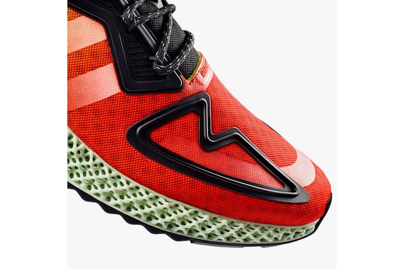 adidas ZX 2K 4D "Red/Orange/Yellow" Heatmap Inspired 4D-Printed Oxygen Light Energy Return Sole Unit Sneaker Three Stripes Footwear Drops Release Information Closer Look