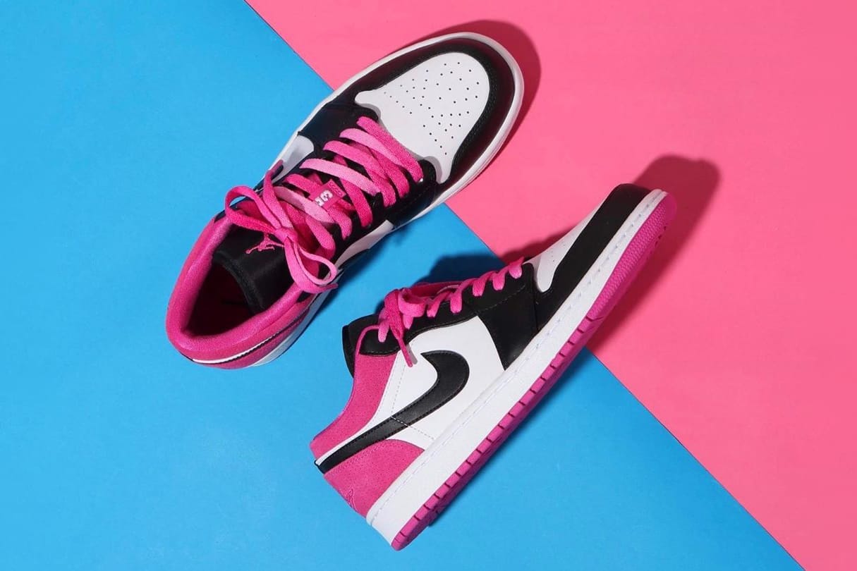 pink black and white 1s
