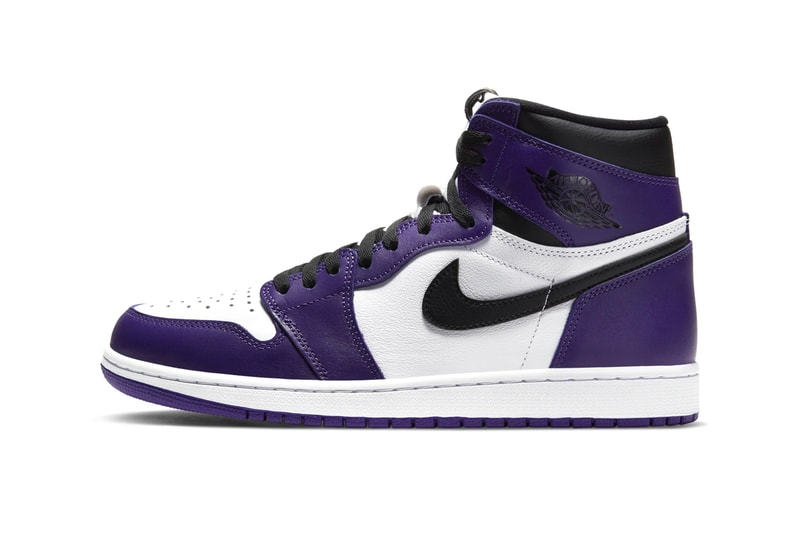 Air Jordan 1 Retro High OG Court Purple Official Look 555088-500 Release Info Black White Brand 575441-500