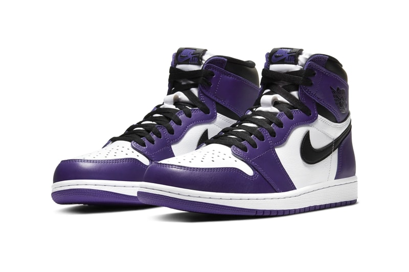 Air Jordan 1 Retro High OG Court Purple Official Look 555088-500 Release Info Black White Brand 575441-500
