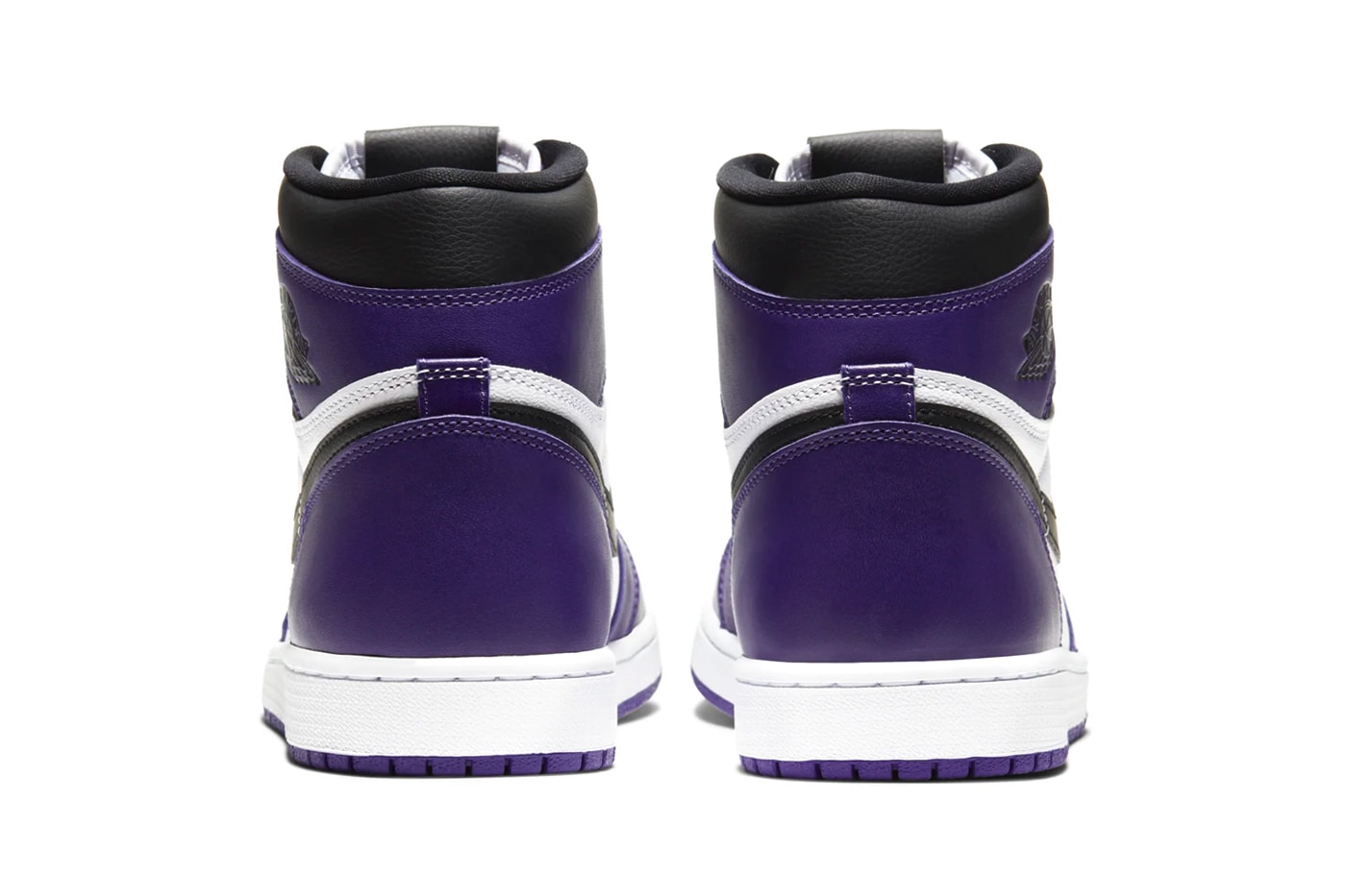 Air Jordan 1 Retro High OG Court Purple Official Look 555088-500 Release Info Black White Brand 575441-500