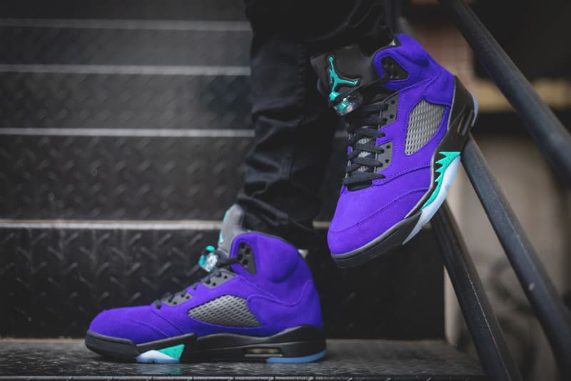air jordan 5 alternate grape purple aqua black 136027 500 release date info photos price