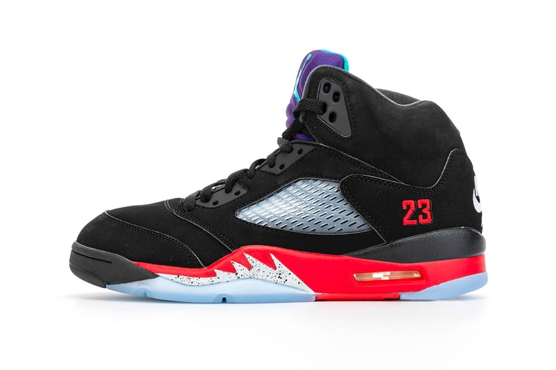 Air Jordan 5 Top 3 Better Look CZ1786-001 Release Info Date Buy Price Black Fire Red Grape Ice New Emerald Metallic
