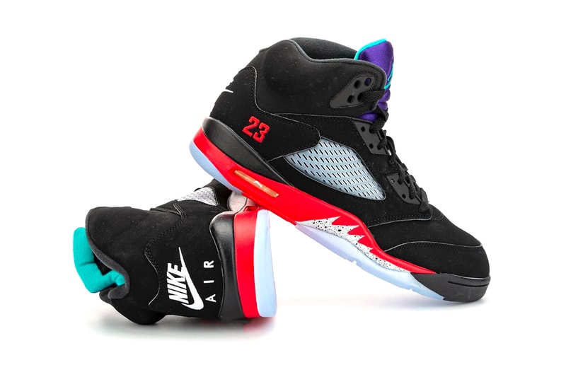 Air Jordan 5 Top 3 Better Look CZ1786-001 Release Info Date Buy Price Black Fire Red Grape Ice New Emerald Metallic