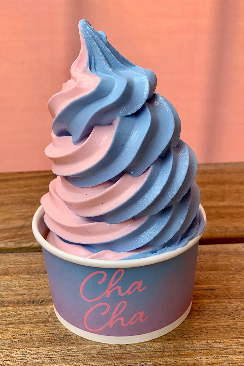 Alex Israel Cha Cha Matcha Sky Backdrop Soft Serve Release Strawberry Blu Algae New York City Los Angeles