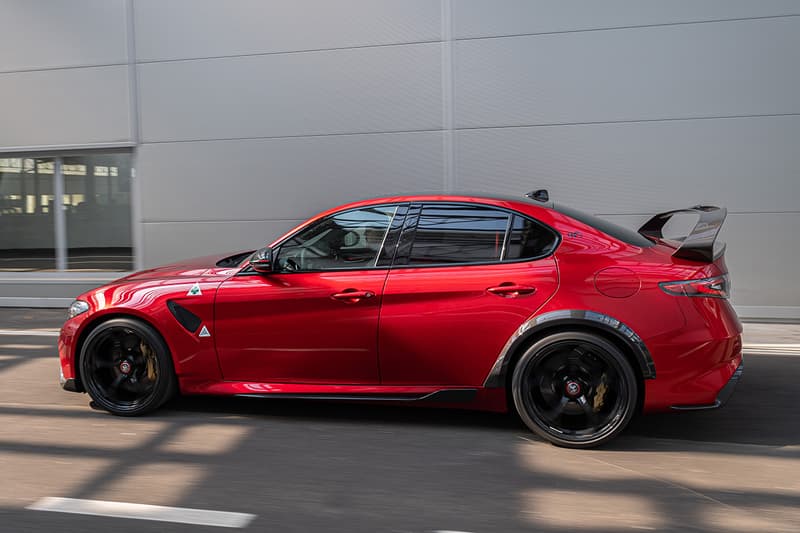 Alfa Romeo Giulia Quadrifoglio GTA Officially Unveiled First Look Italian Four Door Supercar Track Race Automotive News Updates Gran Turismo Alleggerita2.9-litre V6 Bi-Turbo engine 540 BHP GTAm variant Racing Seats Roll Bars 500 Units