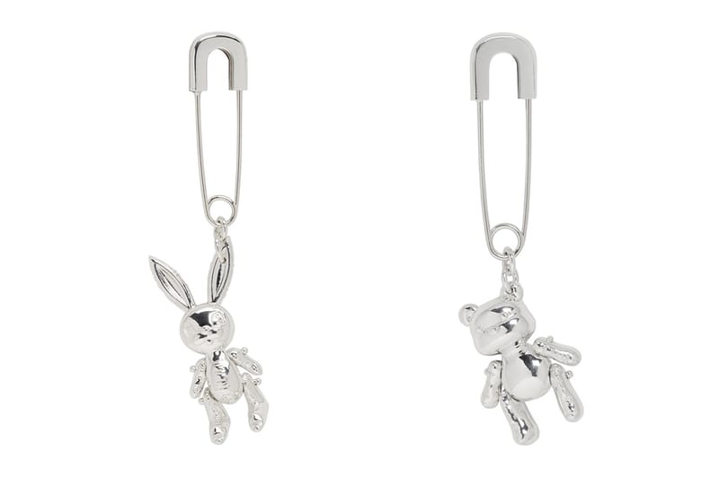 AMBUSH Drops .925 Silver, SSENSE-Exclusive Inflated Teddy & Bunny Earrings