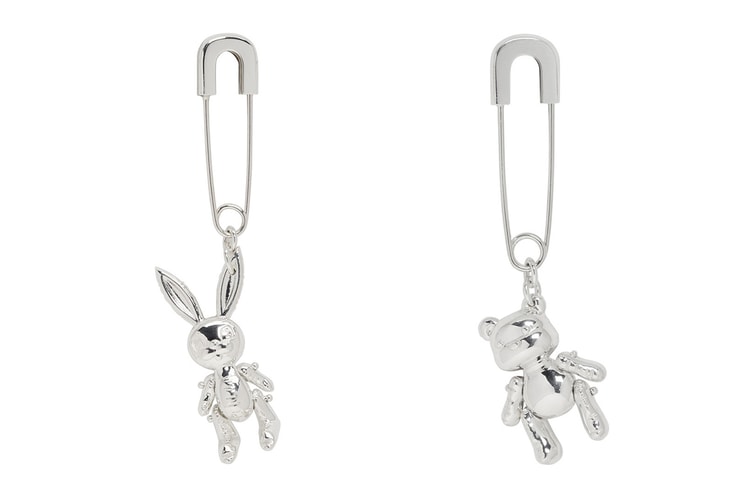 AMBUSH Drops .925 Silver, SSENSE-Exclusive Inflated Teddy & Bunny Earrings