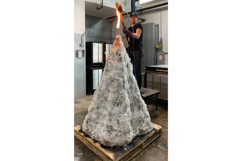 andrew erdos glass sculptures exhibition the chimney nyc not for the peak but for the mountain