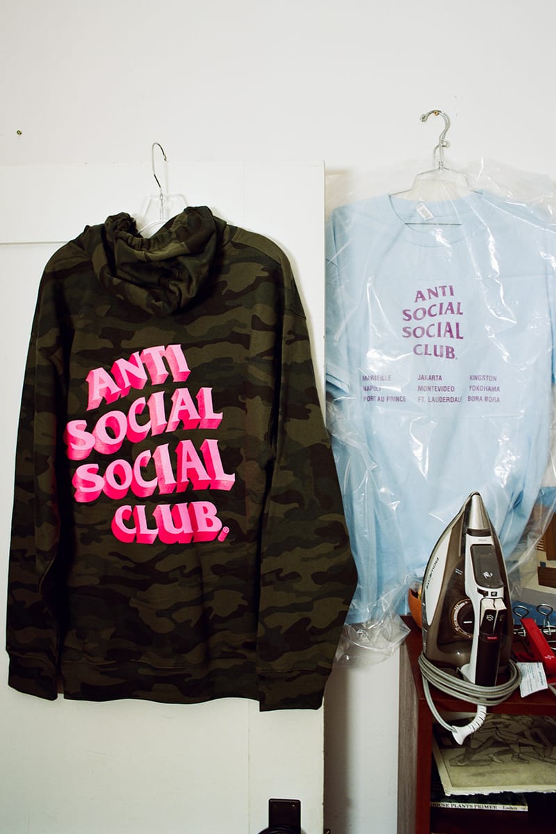 anti social social club dog hoodie