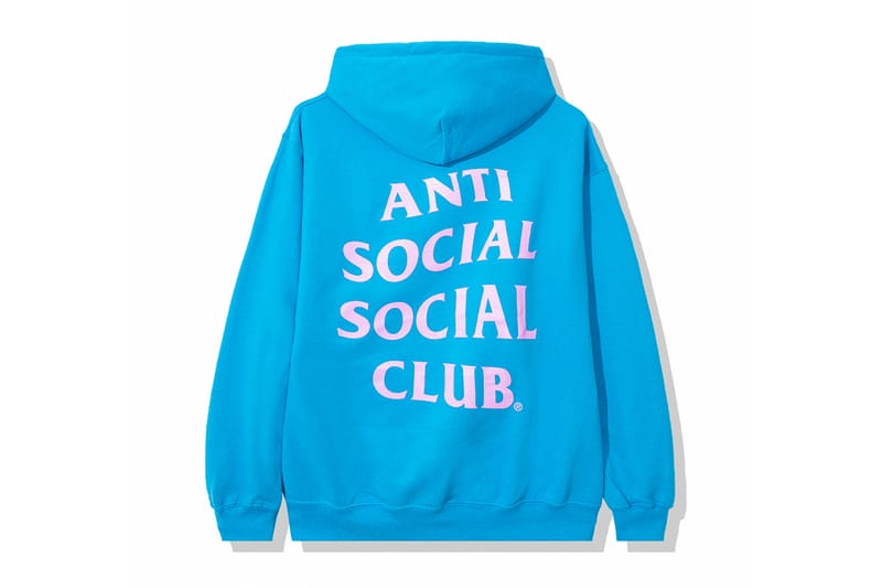 anti social social club hoodie baby blue