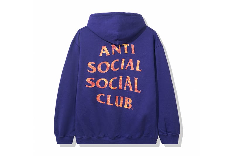 anti social social club baby blue hoodie