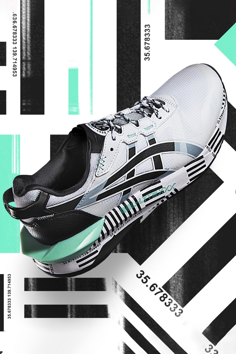 Asics GEL-LYTE XXX "White/Black" Official First Look Closer Release Date Drop Information Foot District Futuristic Bulky Running Sole Unit Graphic Print Design Flytefoam