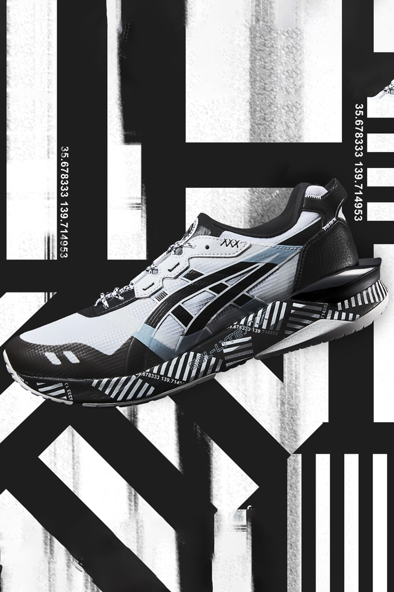 Asics GEL-LYTE XXX "White/Black" Official First Look Closer Release Date Drop Information Foot District Futuristic Bulky Running Sole Unit Graphic Print Design Flytefoam