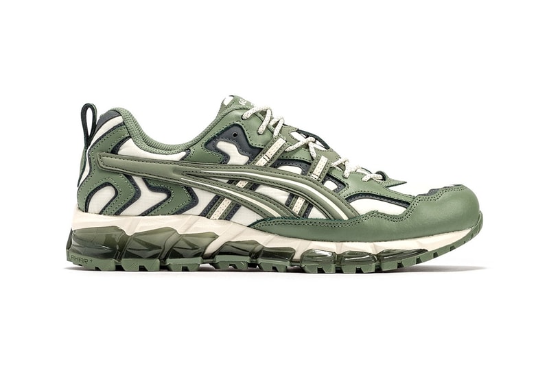 ASICS GEL-Nandi 360 "Tree Camo" HBX Release Information Closer Look Cop Online Footwear Sneakers Ripstop Nylon Leather Overlays Khaki Green