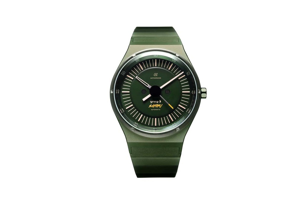 Autodromo Group B Series 2 Safari Dark Green Watch release spring 2020 orange dial lume indexes bi metallic