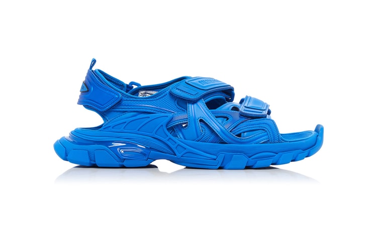 Balenciaga Track Sandal Appears In Vivid Blue Colorway