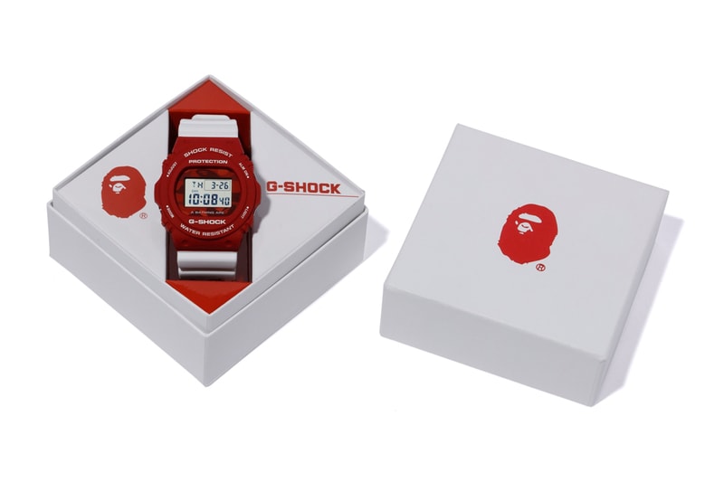 BAPE x Casio G-SHOCK 5750 Watch Collaboration spring summer 2020 ss20 bapesta 20th anniversary timepiece release date info buy march 21 